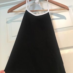 Forever 21 Black with White Trim Halter Tank Top